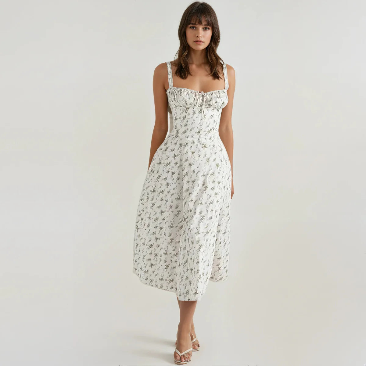 ESMEE™ A-lijn Midi Jurk met Corset-top