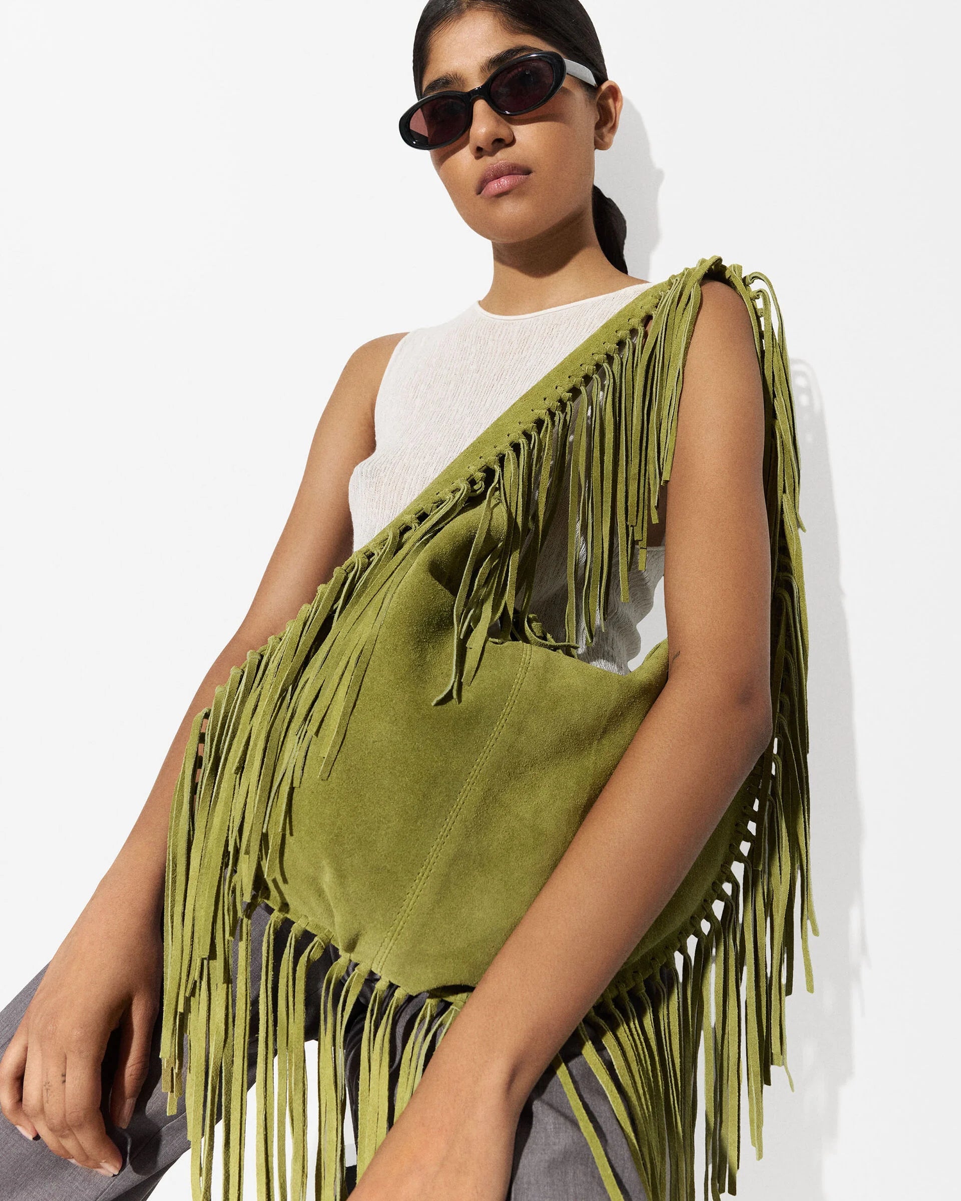 ZINA™ Boho Stijl Suede Schoudertas