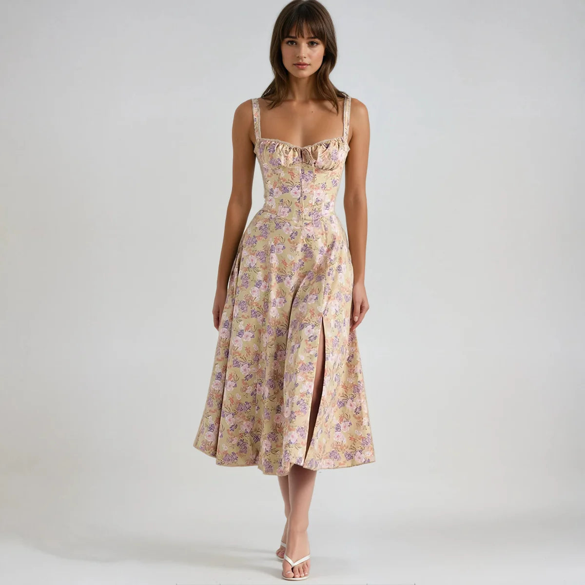 ESMEE™ A-lijn Midi Jurk met Corset-top