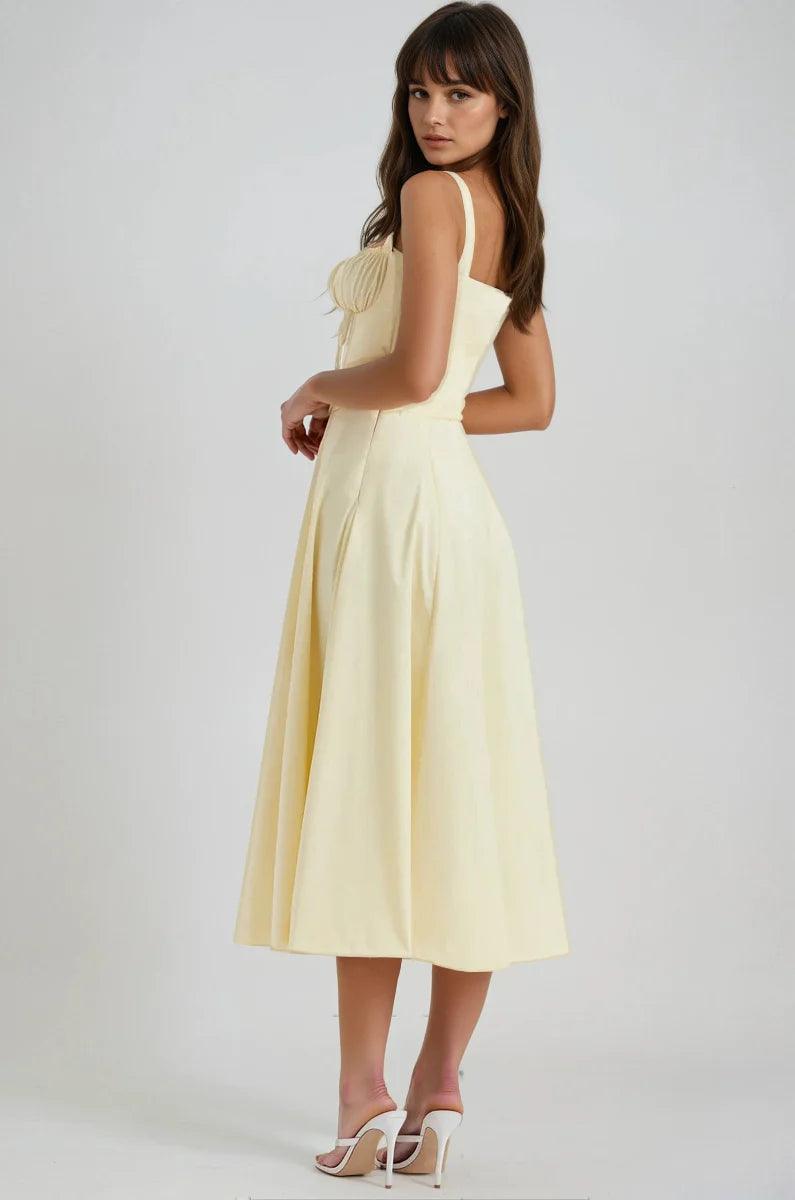 MERAUD™ Midi Jurk met Corset-top