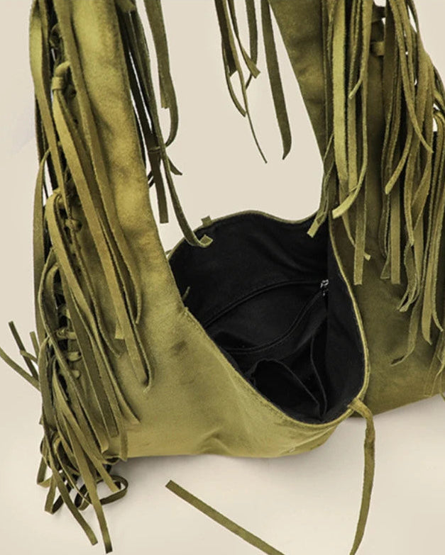 ZINA™ Boho Stijl Suede Schoudertas