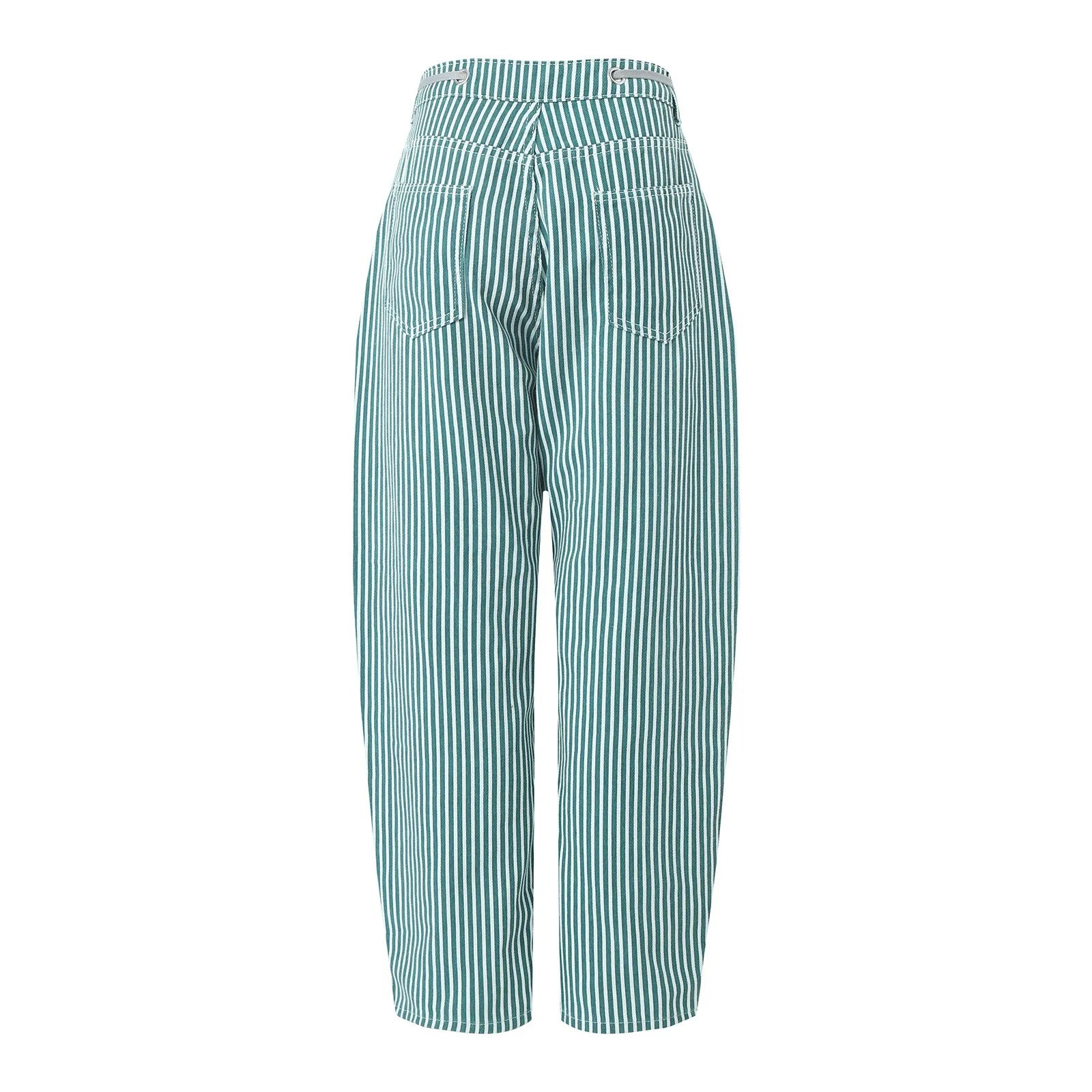 NINA™ Gestreepte Broek met Wijde Pijpen