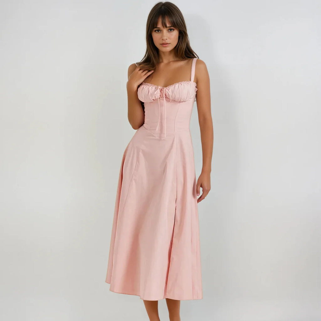 MERAUD™ Midi Jurk met Corset-top