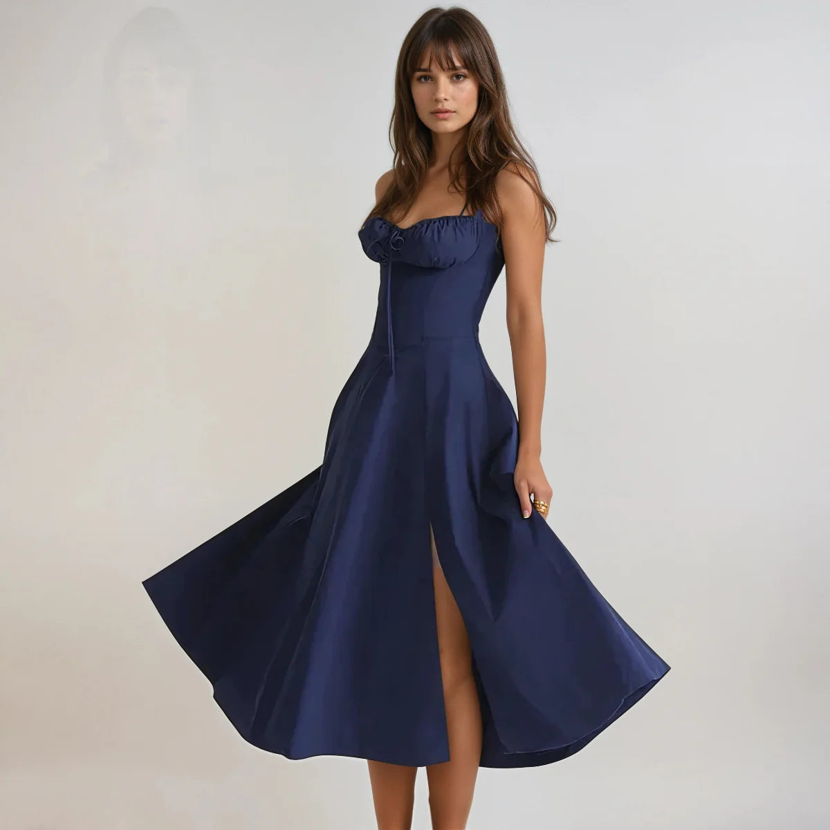 MERAUD™ Midi Jurk met Corset-top
